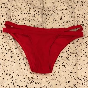 Red Bikini Bottoms with Straps